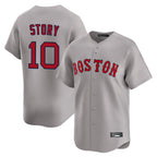 Boston Red Sox #10 Trevor Story Player Gray Jereymy Road Limited Home Game Stitched Jerseys1