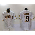 San Diego Padres #19 Tony Gwynn White Jereymy Team Logo Stitched Cool Base Jersey