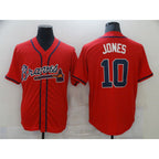 Atlanta Braves #10 Chipper Jones Red Jereymy Stitched Cool Base Jersey
