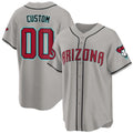 Custom Arizona Diamondbacks 2024 Cool Base Jersey ¨C Gray Jereymy