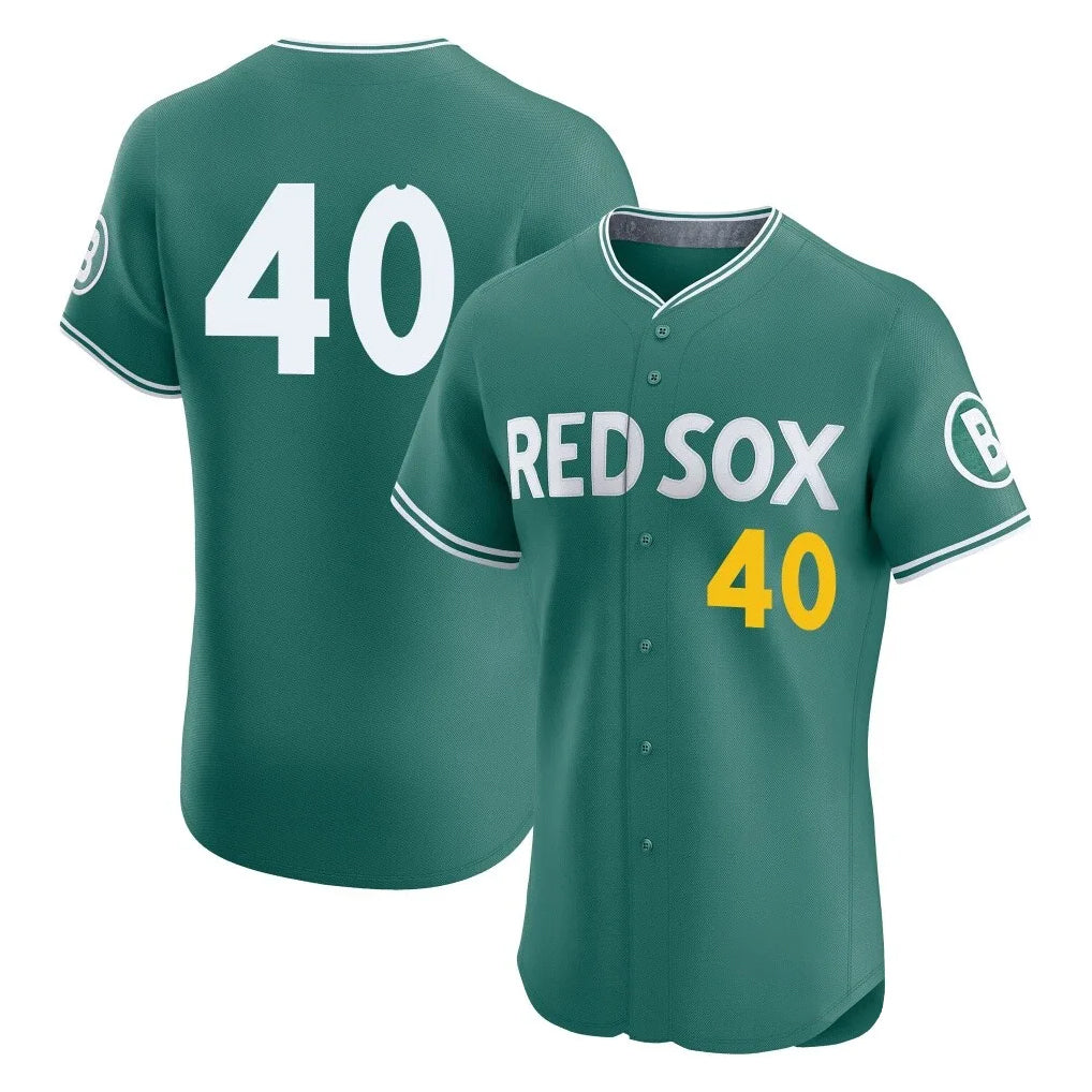 Boston Red Sox #40 Willson Contreras Player Green Jereymy City Connect Limited Elite Home Game Stitched Jerseys1