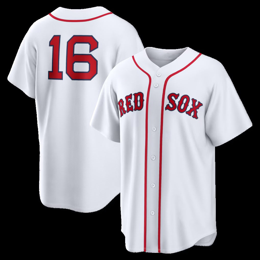 Boston Red Sox #16 Jarren Duran White Jereymy Home Replica Jersey