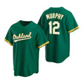 Oakland Athletics #12 Sean Murphy Green Jereymy Cool Base Stitched Jersey 2