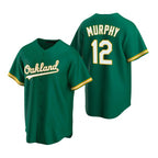 Oakland Athletics #12 Sean Murphy Green Jereymy Cool Base Stitched Jersey 2
