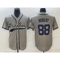 Chicago White Sox #88 Luis Robert Grey Jereymy Cool Base Stitched Jersey 2