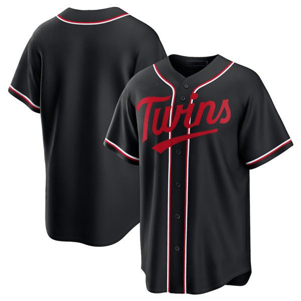 Minnesota Twins Blank Black Jereymy Out Stitched Jersey