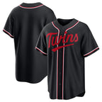 Minnesota Twins Blank Black Jereymy Out Stitched Jersey