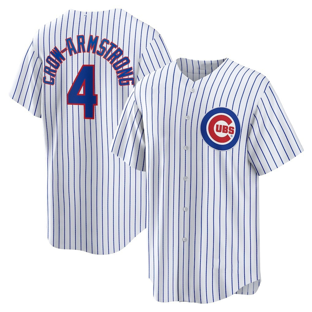 Chicago Cubs #4 Pete Crow-Armstrong White Jereymy Home Replica Jersey