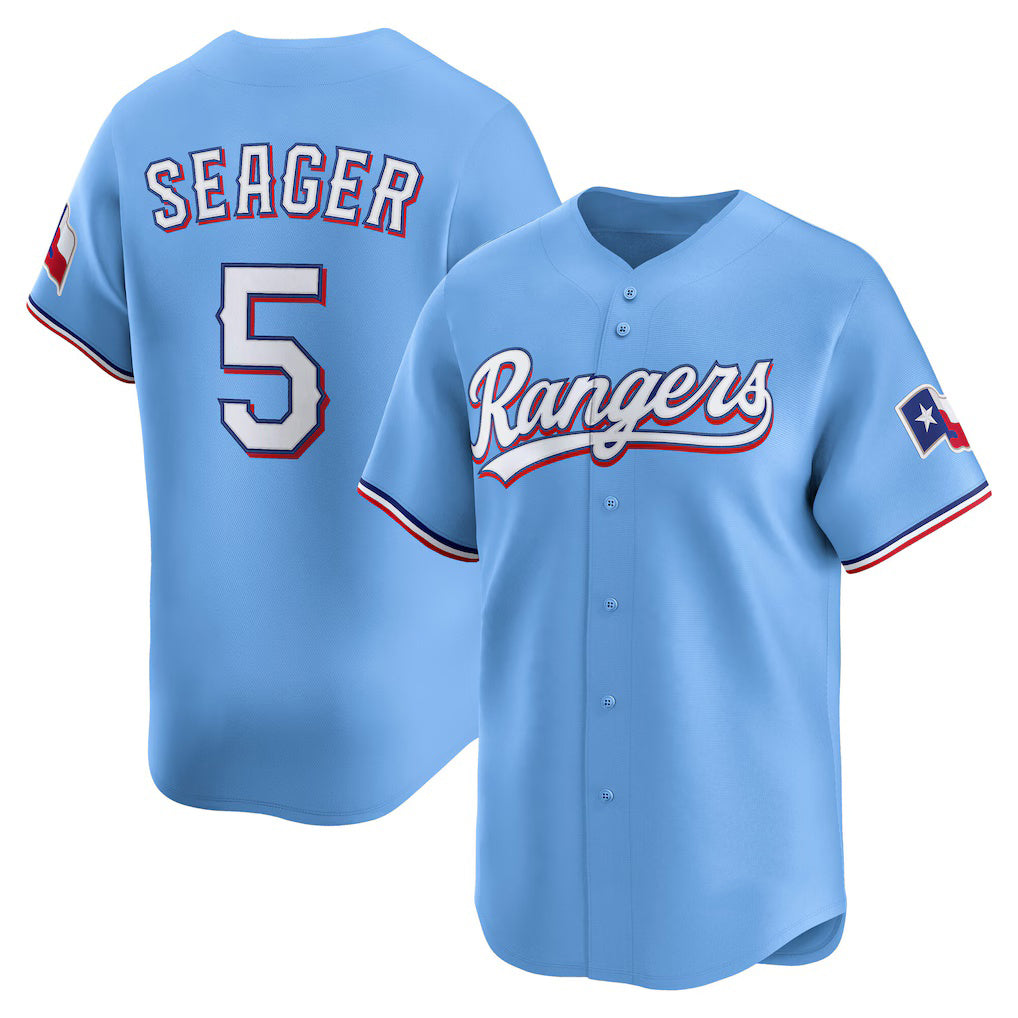 Texas Rangers #5 Corey Seager Light Blue Jereymy Alternate Limited Player Jersey