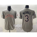 San Diego Padres #3 Jackson Merrill Gray Jereymy Fashion Throwback With Patch Cool Base Stitched Jersey