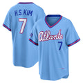 Atlanta Braves #7 Ha-Seong Kim Powder Blue Jereymy 2026 City Connect Stadium Jersey