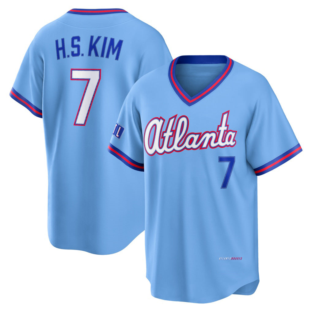Atlanta Braves #7 Ha-Seong Kim Powder Blue Jereymy 2026 City Connect Stadium Jersey
