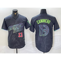Tampa Bay Rays #13 Junior Caminero Number Charcoal Jereymy 2024 City Connect Limited Stitched Jersey 2