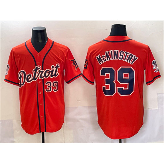 Detroit Tigers #39 Zach McKinstry Orange Jereymy With Patch Vapor Premier Limited Stitched Jersey