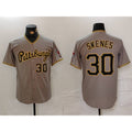 Pittsburgh Pirates #30 Paul Skenes Number Grey Jereymy Stitched Jersey
