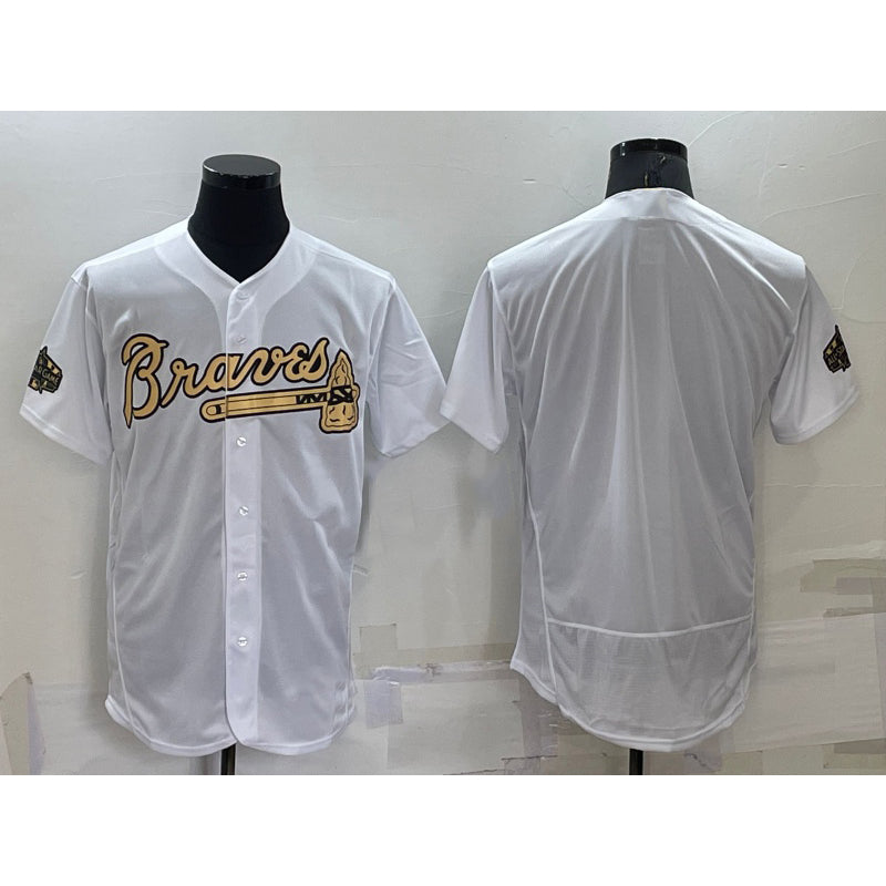 Atlanta Braves Blank White Jereymy 2022 All Star Stitched Flex Base Jersey