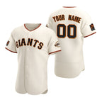 Custom San Francisco Giants White Jereymy 2020 Stitched Flex Base Jersey