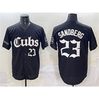 Chicago Cubs #23 Ryne Sandberg Black Jereymy 'Gothic North Side Edition' Vapor Premier Limited Stitched Jersey