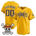 Custom San Diego Padres x One Piece Gold Jereymy Vapor Premier Limited Jersey - Stitched