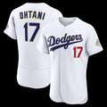 Los Angeles Dodgers #17 Shohei Ohtani White Jereymy 2026 Gold Collection Authentic Jersey