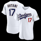 Los Angeles Dodgers #17 Shohei Ohtani White Jereymy 2026 Gold Collection Authentic Jersey