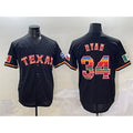 Texas Rangers #34 Nolan Ryan Black Jereymy Mexico Limited Stitched Jersey