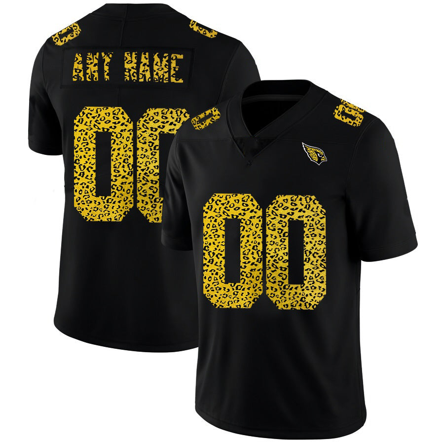 Custom A.Cardinals Black Jereymy Leopard Print Fashion Vapor Limited Jersey