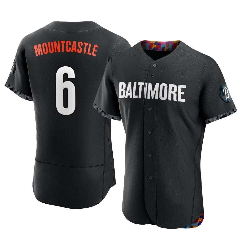 Baltimore Orioles #6 Ryan Mountcastle Player Black Jereymy City Connect Limited Elite Home Game Stitched Jerseys