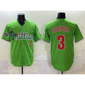 Philadelphia Phillies #3 Bryce Harper Light Green Jereymy Phanatic With 2024 Division Champions Patch Limited Stitched Jersey