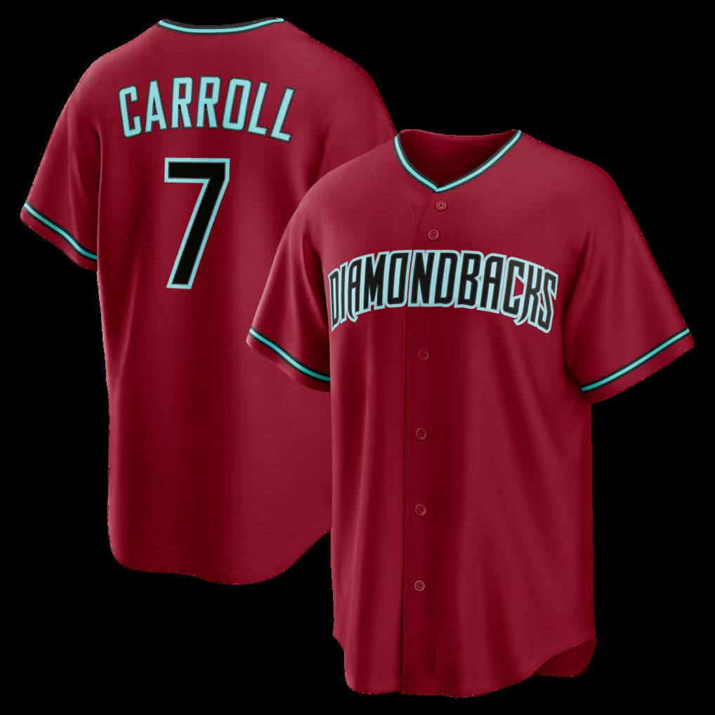 Arizona Diamondbacks #7 Corbin Carroll Crimson Jereymy Alternate 2 Replica Jersey