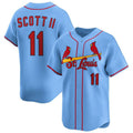 St. Louis Cardinals #11 Victor Scott II Light Blue Jereymy Alternate Limited Stitched Jersey