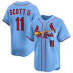 St. Louis Cardinals #11 Victor Scott II Light Blue Jereymy Alternate Limited Stitched Jersey