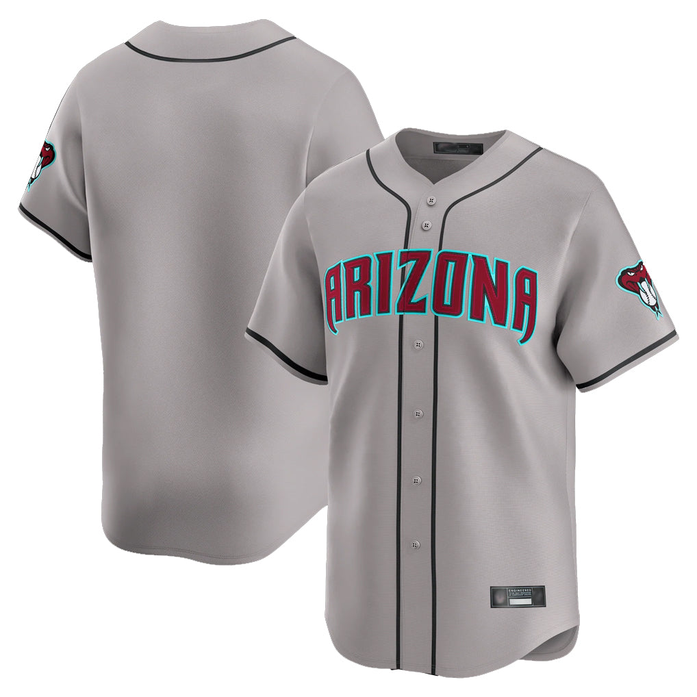 Arizona Diamondbacks Gray Jereymy Road Limited Home Game Blank Player Stitched Jerseys