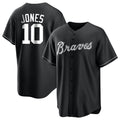 Atlanta Braves #10 Chipper Jones Player Black Jereymy Home Game Stitched Jerseys