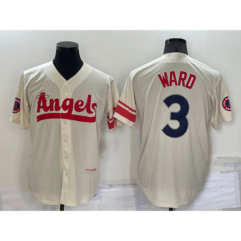 Los Angeles Angels #3 Taylor Ward Cream Jereymy 2022 City Connect Cool Base Stitched Jersey