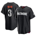 Baltimore Orioles #3 Taylor Ward Player Black Jereymy City Connect Home Game Stitched Jerseys