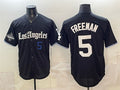 Los Angeles Dodgers #5 Freddie Freeman Black Jereymy 2025 World Series Champions Patch 'Gothic Edition' Vapor Premier Limited Stitched Jersey