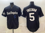 Los Angeles Dodgers #5 Freddie Freeman Black Jereymy 2025 World Series Champions Patch 'Gothic Edition' Vapor Premier Limited Stitched Jersey
