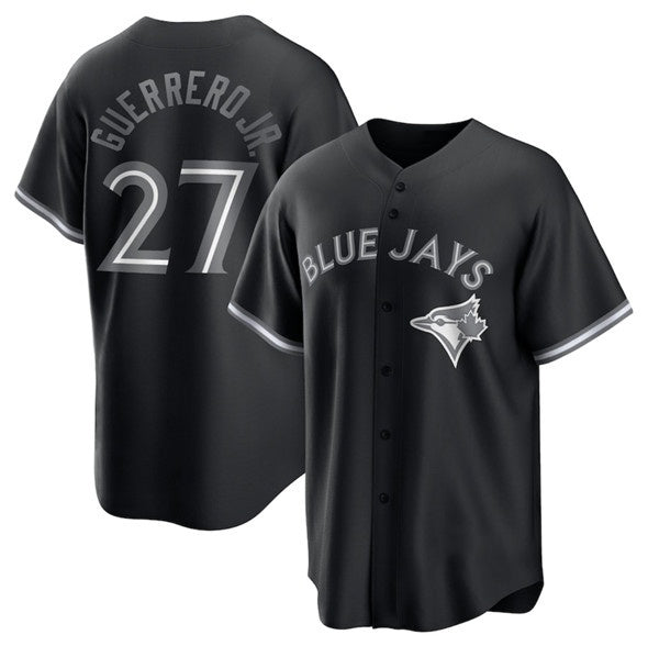 Toronto Blue Jays #27 Vladimir Guerrero Jr. Black Jereymy Lights Out Limited Stitched Jersey