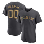 Custom Cleveland Guardians Active Player Charcoal Jereymy 2022 All-Star Flex Base Stitched Jersey