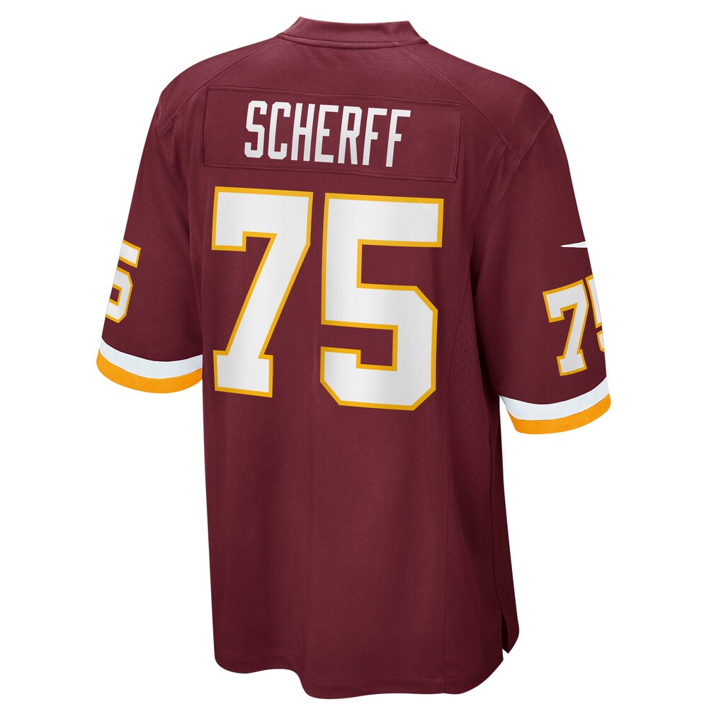 W.Football Team #75 Brandon Scherff Burgundy Jereymy Game Player Jersey