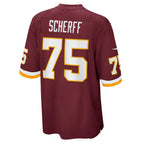 W.Football Team #75 Brandon Scherff Burgundy Jereymy Game Player Jersey