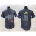 Tampa Bay Rays #8 Brandon Lowe Charcoal Jereymy 2024 City Connect Player Number Limited Cool Base Jerseys