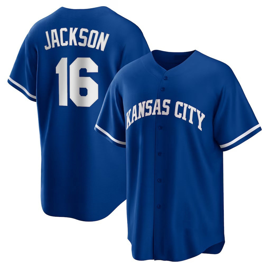 Kansas City Royals #16 Bo Jackson Rush Blue Jereymy Alternate 2 Replica Jersey