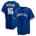 Kansas City Royals #16 Bo Jackson Rush Blue Jereymy Alternate 2 Replica Jersey