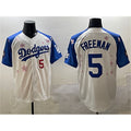 Los Angeles Dodgers #5 Freddie Freeman White Royal Jereymy 2025 Tokyo Series Limited Stitched Jersey
