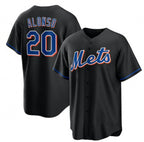 New York Mets #20 Pete Alonso Black Jereymy 2022 Cool Base Stitched Jersey