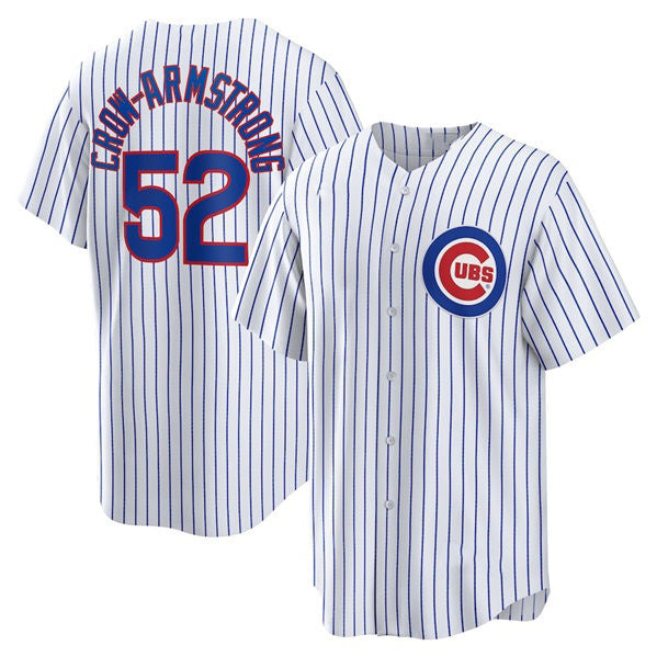 Chicago Cubs #52 Pete Crow-Armstrong White Jereymy 2024 Cool Base Stitched Jersey