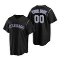 Custom Colorado Rockies Black Jereymy Stitched Cool Base Jersey