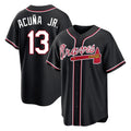 Atlanta Braves #13 Ronald Acuna Jr Player Black Jereymy Fashion Out Game Stitched Jerseys